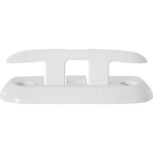 Attwood Marine Fold-Down Dock Cleat, Aluminum, White Finish