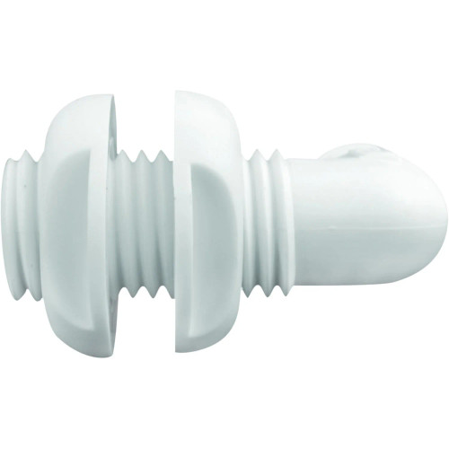 Attwood Marine 90 Degree Thru-Hull Connector, White Polypropylene, Above-Waterline - Apollo Lighting