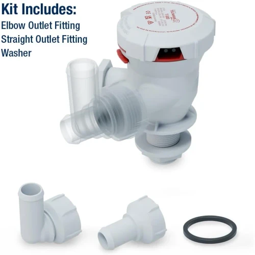 Attwood Marine Tsunami Mk2 T500 Livewell Aerator Pump, 12V, 500 GPH