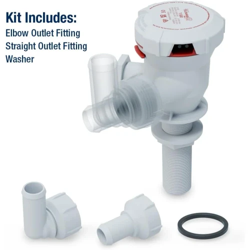 Attwood Marine Tsunami Mk2 T500 Livewell Aerator Pump, 12V, 500 GPH