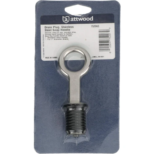 Attwood Marine Snap-Handle Drain Plug, For 1 in Drains