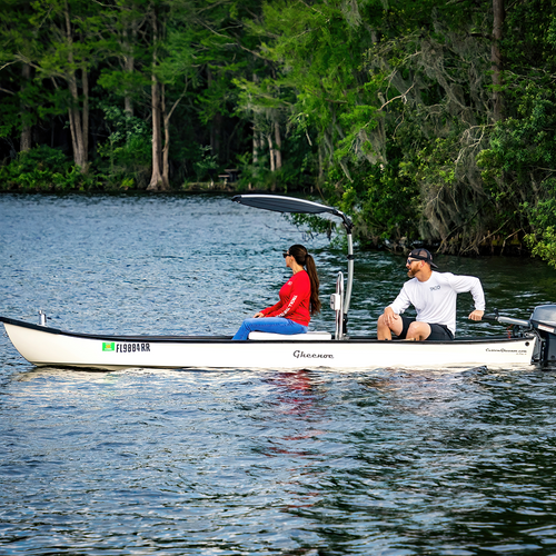 TACO Marine ShadeFin Mini Boat Sun Shade Kit, Kayak Mount, Carry Bag, 60 x 38 in Coverage, 36-52 in Height, WeatherMAX 3D, UPF 50+ - Apollo Lighting