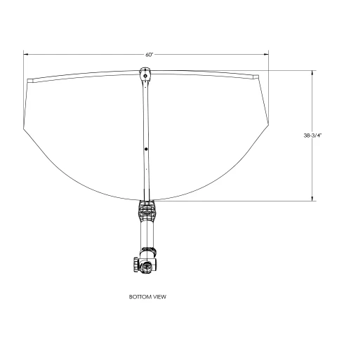 TACO Marine ShadeFin Mini Boat Sun Shade Kit, Kayak Mount, Carry Bag, 60 x 38 in Coverage, 36-52 in Height, WeatherMAX 3D, UPF 50+