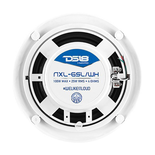 DS18 - HYDRO 6.5" 2-Way Marine Slim Speakers - RGB LED Lighting, 100W