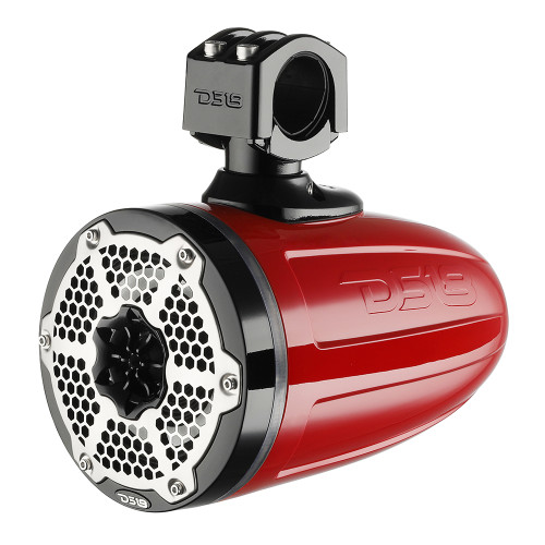DS18 - 8" Neodymium Marine Towers - With Built-in Passive Radiator, 1" Driver RGB LED Light, Black