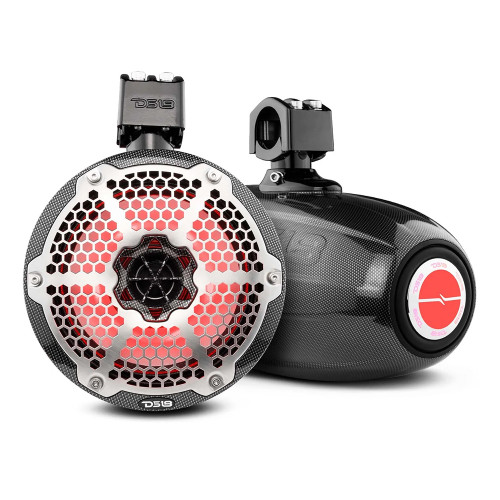 DS18 - X Series HYDRO 2-Way Wakeboard Pod Tower Speakers RGB Lights - Black