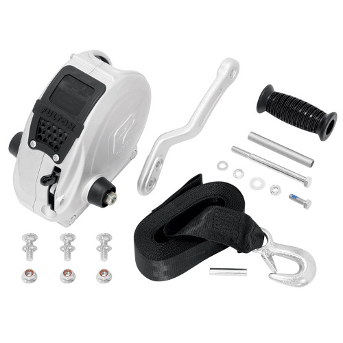 Fulton - F2 Trailer Winch - Single Speed - With Strap, Sharkskin Finish, 1.600 lbs - Apollo Lighting
