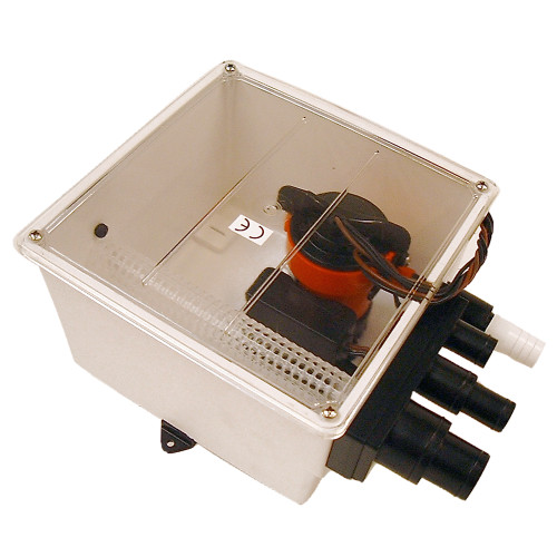 Johnson Pump - 1000 GPH Multi Port Shower Sump Pump - 12V, With Switch - Apollo Lighting
