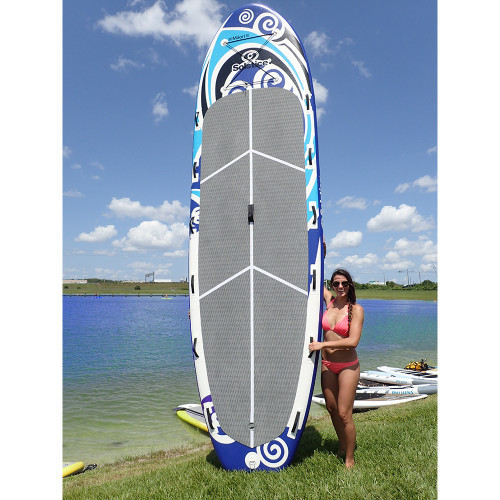 Solstice Watersports - 16' Maori Giant Inflatable Stand-Up Paddleboard - With Leash & 4 Paddles