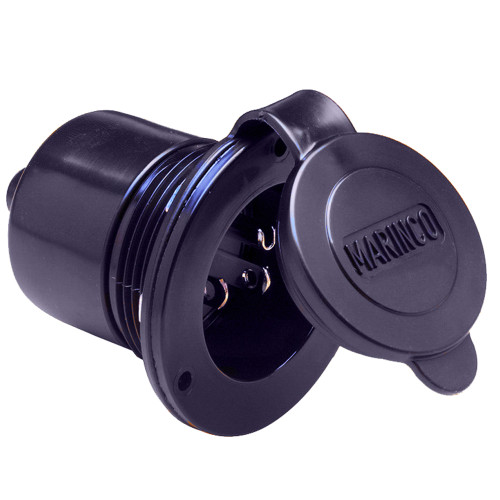 Marinco - Marine On-Board Hard Wired Charger Inlet - 15A, Black