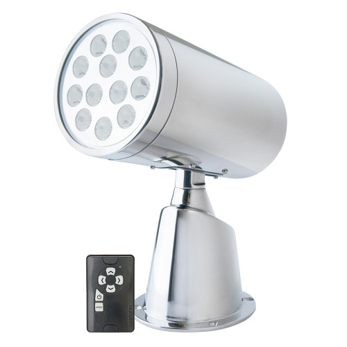 Marinco - Wireless LED Stainless Steel Spotlight - With Remote