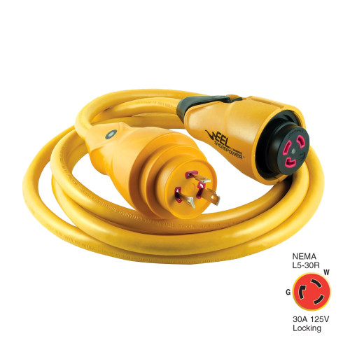 Marinco - Shore Power Cordset - EEL, 125V, Yellow - Apollo Lighting