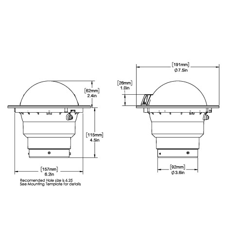 Ritchie - SuperSport Compass - Flush Mount, 5"
