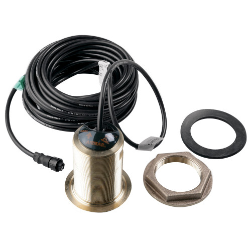 Garmin B60-20 Tilted Element Thru-Hull Transducer, 20° Tilt, 50/200 kHz, 600W, Bronze, Garmin 6-Pin