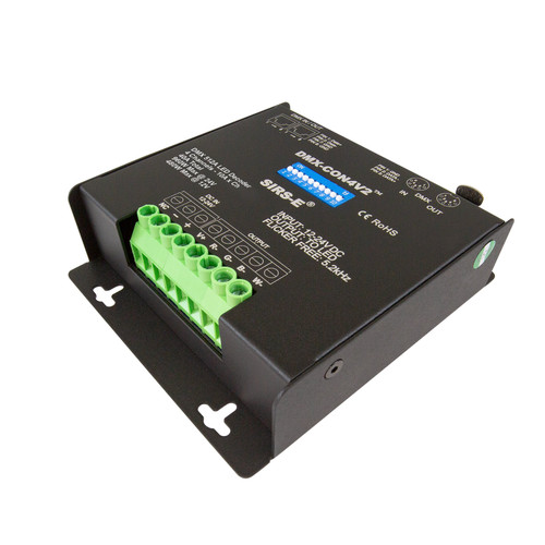 SIRS-E DMX-CON4V2 4-Channel LED DMX Decoder & RGBW Controller