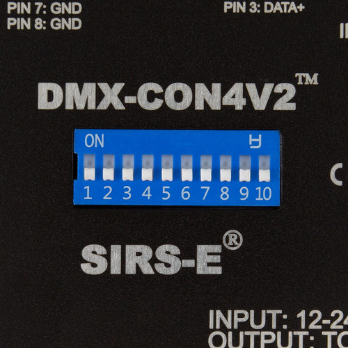 SIRS-E DMX-CON4V2 4-Channel LED DMX Decoder & RGBW Controller