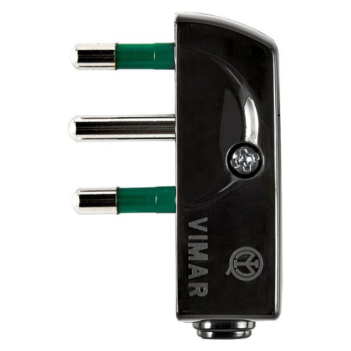 Vimar Supernova SPA17 Flat Plug, Italian Standard, 2P+E, 16A, 250V, 90 Degree Cable Entry