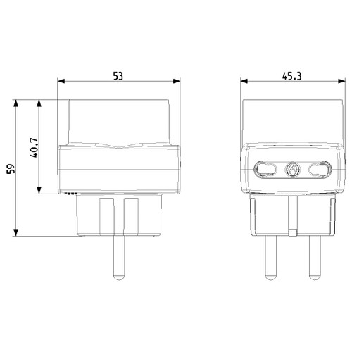Vimar SICURY S31 Multiway Plug Adapter, German/French Plug, 2x P17/11 and 1x P30 Italian Sockets, 250V, 16A, 1500W