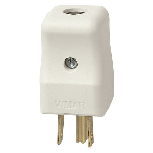 Vimar Supernova 2P+E 15A USA+SASO Plug, 127V, IP20, Axial Cable Entry