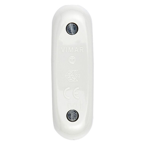 Vimar Line-End Pushbutton, For Flat Cable, 1P NO, 2[16]A, 250V, White