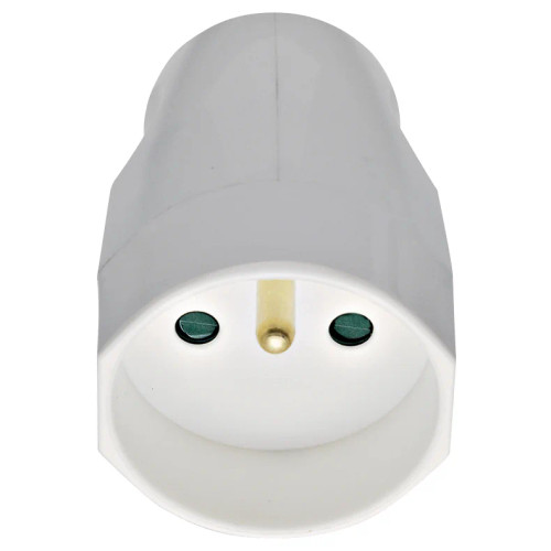 Vimar Supernova 2P+E French Axial Socket Outlet, 16A, 250V, IP20, Screw Terminal, Halogen-Free - Apollo Lighting