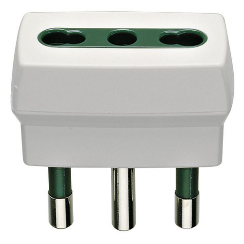 Vimar - Supernova Series - S17 Adaptor + P17/11 Italian Outlet - 250V, White - Apollo Lighting Vimar - Supernova Series - S17 Adaptor + P17/11 Italian Outlet - 250V, White - Apollo Lighting