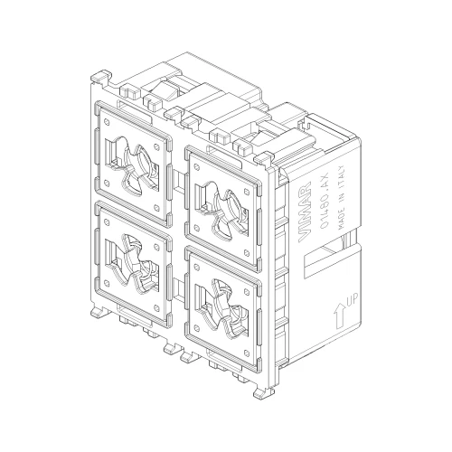 Vimar By-me Plus 4-Button Home Automation Control, 2-Module, RGB LED Locator