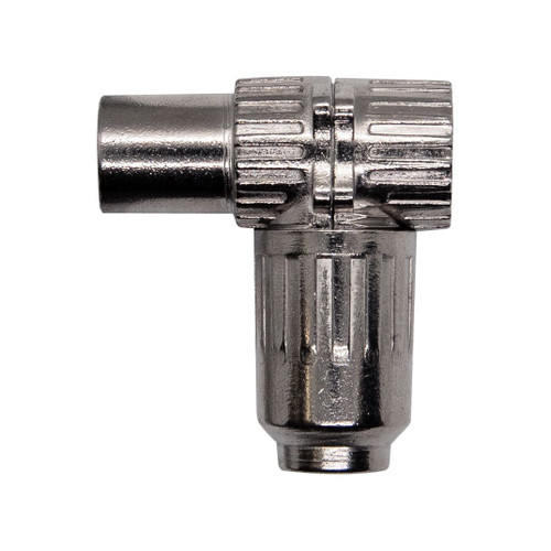 Vimar Coaxial TV-RD-SAT Male Connector, 90 Degree Elbow, 75 Ohm, RG59, White Finish