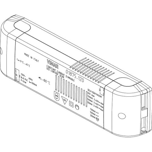 Vimar LED Driver, 120V 60Hz, 350/500/700mA, IP20, MASTER Dimmer Compatible - Apollo Lighting