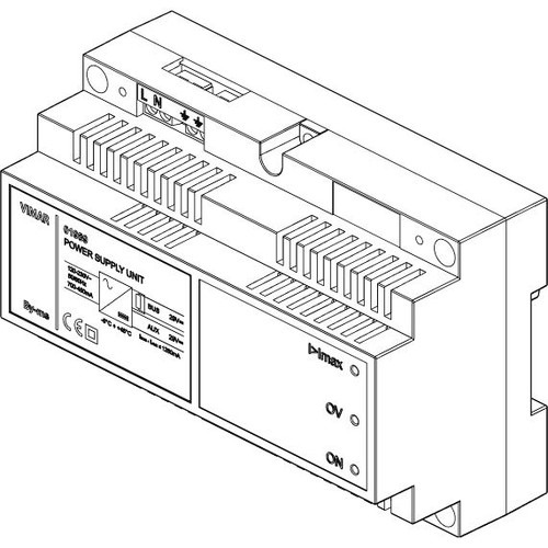 Vimar Bus Power Supply Unit, 29VDC, 1.28A, DIN Rail, Decoupling Coil