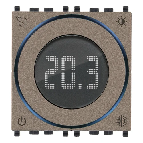 Vimar View Wireless IoT Dial Thermostat, 100-240V, 2-Module, Bluetooth 5.0