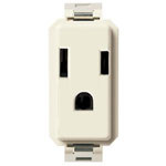 Vimar 8000 2P+E USA+SASO Socket Outlet, 15A, 127V AC, IP20, Flush Mount, White RAL 9001