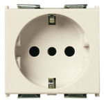Vimar 8000 Series 2P+E P30 Socket Outlet, 16A 250V, IP20, 2-Module - Apollo Lighting