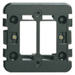 Vimar 8000 Series 2-Module Mounting Frame, With Claws, For 60mm Round Flush Box, Black