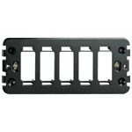 Vimar 8000 5-Module Mounting Frame, With Screws, Flush-Mount, Black - Apollo Lighting