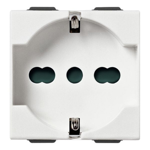 Vimar Neve Up 2P+E 16A Universal SICURY Socket Outlet, 250V, 2-Module - Apollo Lighting