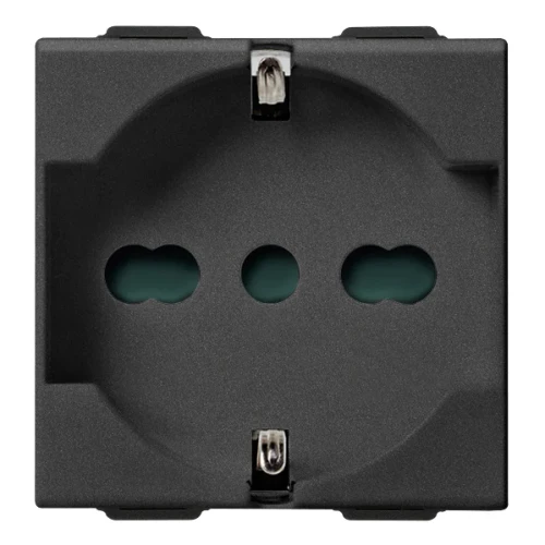 Vimar Neve Up 2P+E 16A Universal SICURY Socket Outlet, 250V, 2-Module