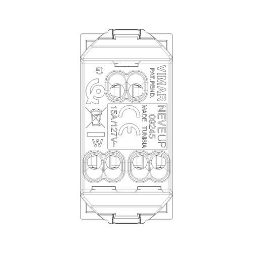Vimar - Neve Up Series - 2P+E 15A USA+SASO Socket Outlet - White - Apollo Lighting