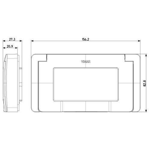 Vimar - IP55 4 Modules Cover - White - Apollo Lighting