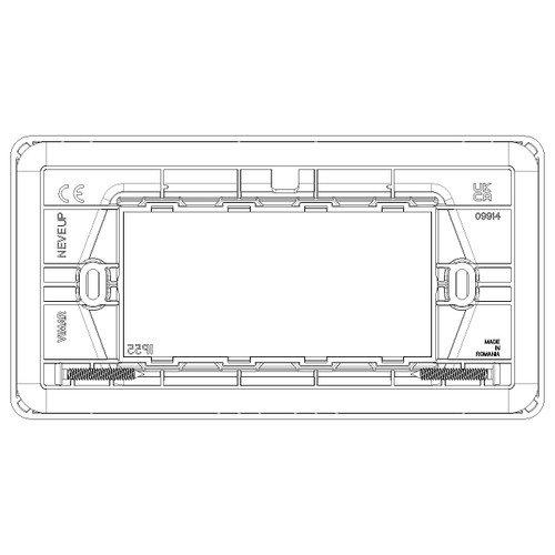 Vimar NEVE UP IP55 4-Module Cover, With Screws