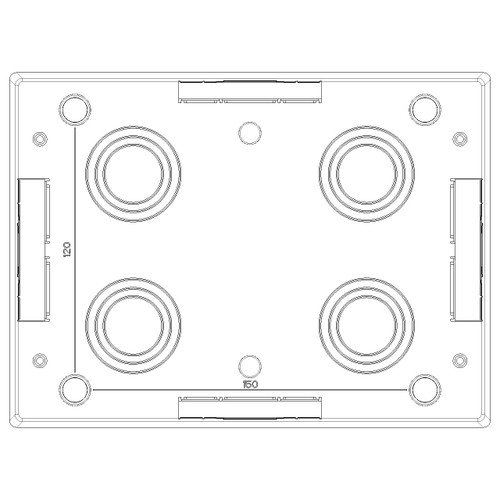 Vimar - 12-14 Modules Surface Mounting Box - White - Apollo Lighting