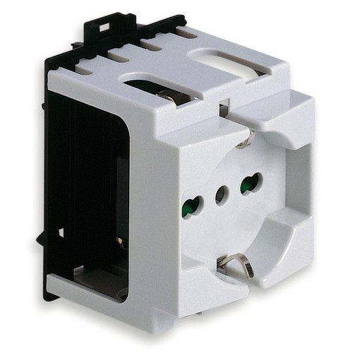 Vimar SICURY DIN Rail Socket Outlet, 2P+E, 16A 250V, Italian P40
