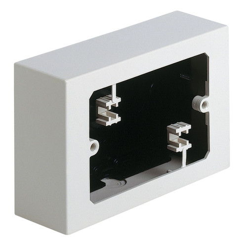Vimar 3-Module Surface/Table Mounting Box, For 8000/Linea/7000 Series, With Backplate, 80 x 124 x 40 mm, IP20, Plastic, Rear Cable Entry, 6 Inlets, Ui 450V - Apollo Lighting