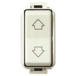 Vimar LINEA Classica 1P 2-Way Push Button Switch, 10A, 250V, Built-In, Directional Arrows, Center-Off Position, White - Apollo Lighting