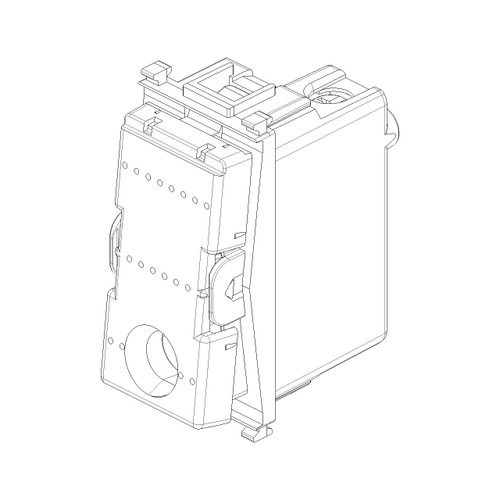 Vimar Plana 1P 10AX 2-Way Switch Mechanism, For 1-3 Module Button, 250V, LED-Illuminable, IP40