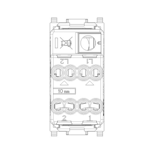 Vimar Plana 2-Pole 1-Way Switch Mechanism, 16AX, 250V, IP40, Flush Mount, Optional LED Illumination