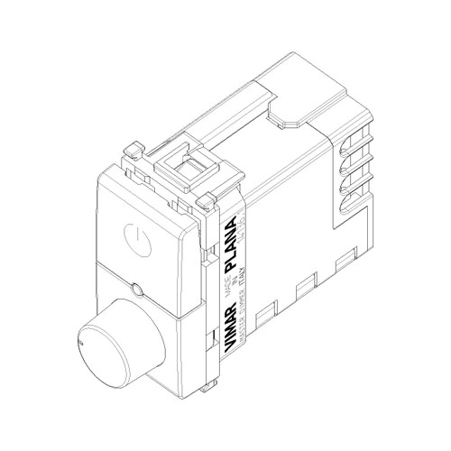 Vimar Plana Universal MASTER Rotary Dimmer, 230V, 50Hz, Phase-Cutting, Flush Mount, IP40