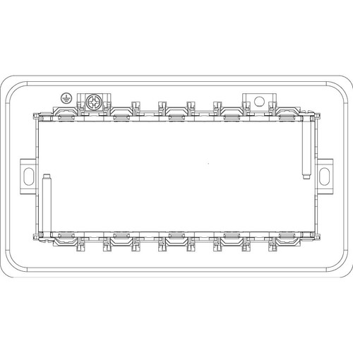 Vimar Plana 5-Module Mounting Frame, British Standard, With Screws