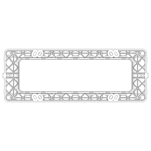 Vimar Plana 7-Module Mounting Frame, For 6/7-Module Boxes, Flush-Mount, With Screws
