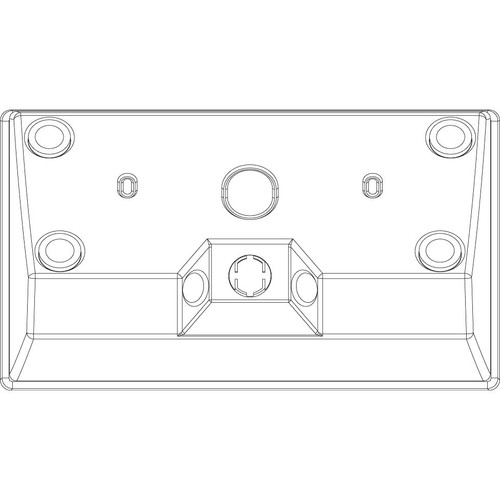 Vimar Plana 4-Module Table Mounting Box, Matt White Finish, Halogen-Free Plastic, IP20, Cable Entry, 142.5 x 80 x 67.6 mm